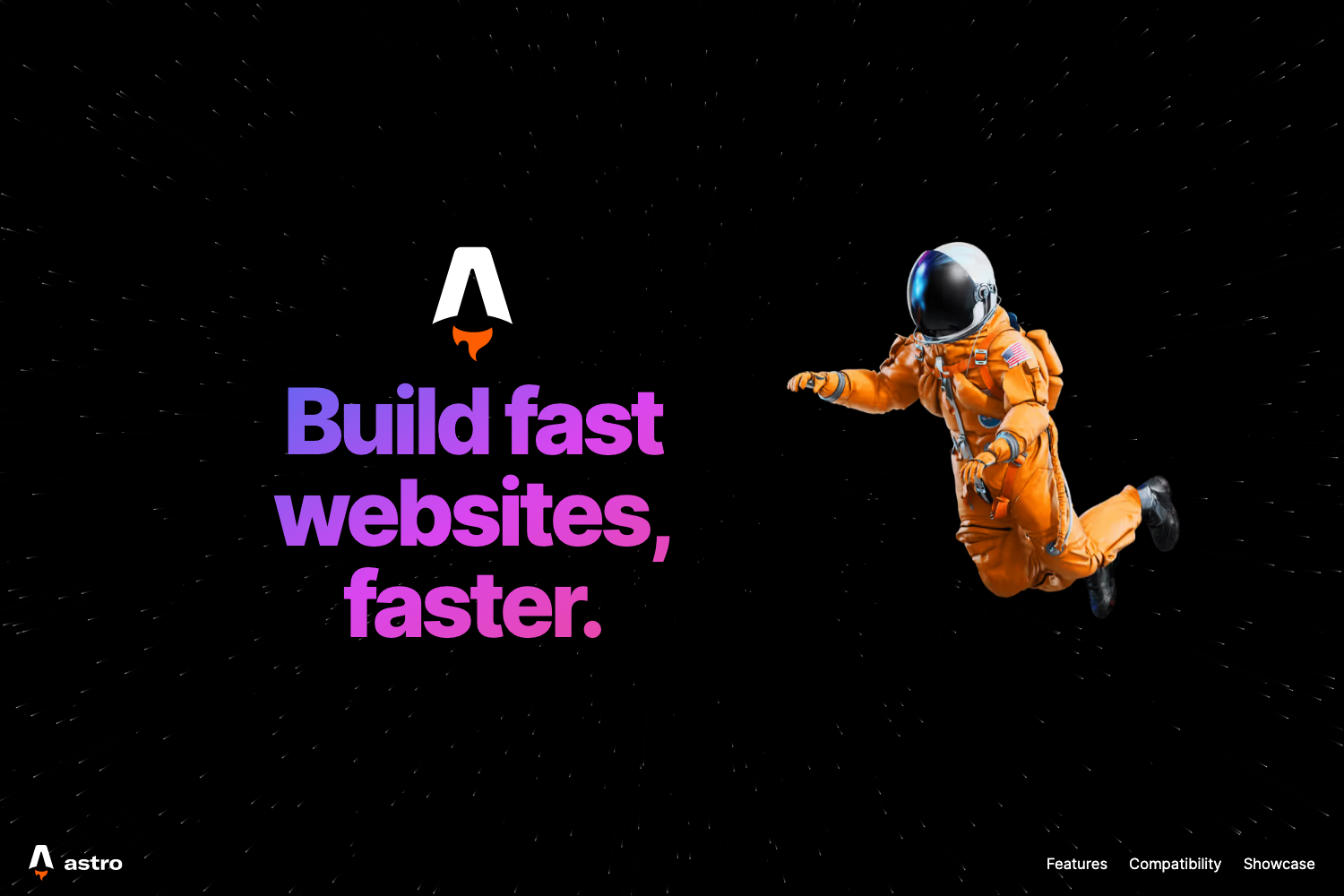 Screenshot of Astro Landing Page