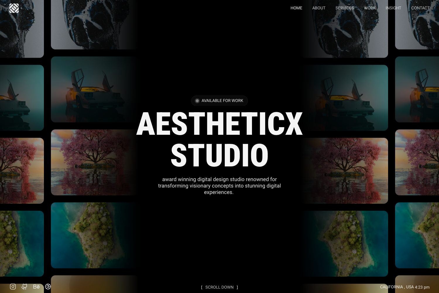 Screenshot of AestheticX — Multitask Portfolio Template