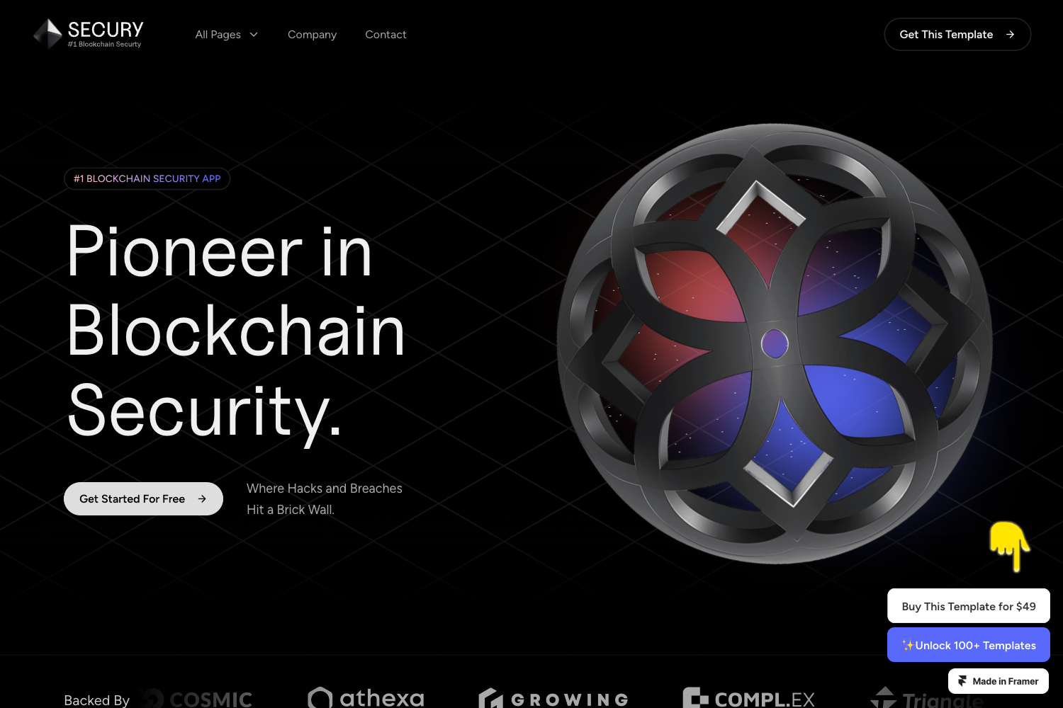 Screenshot of Secury