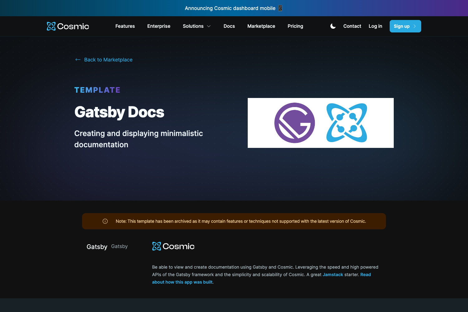 Screenshot of Gatsby Docs App