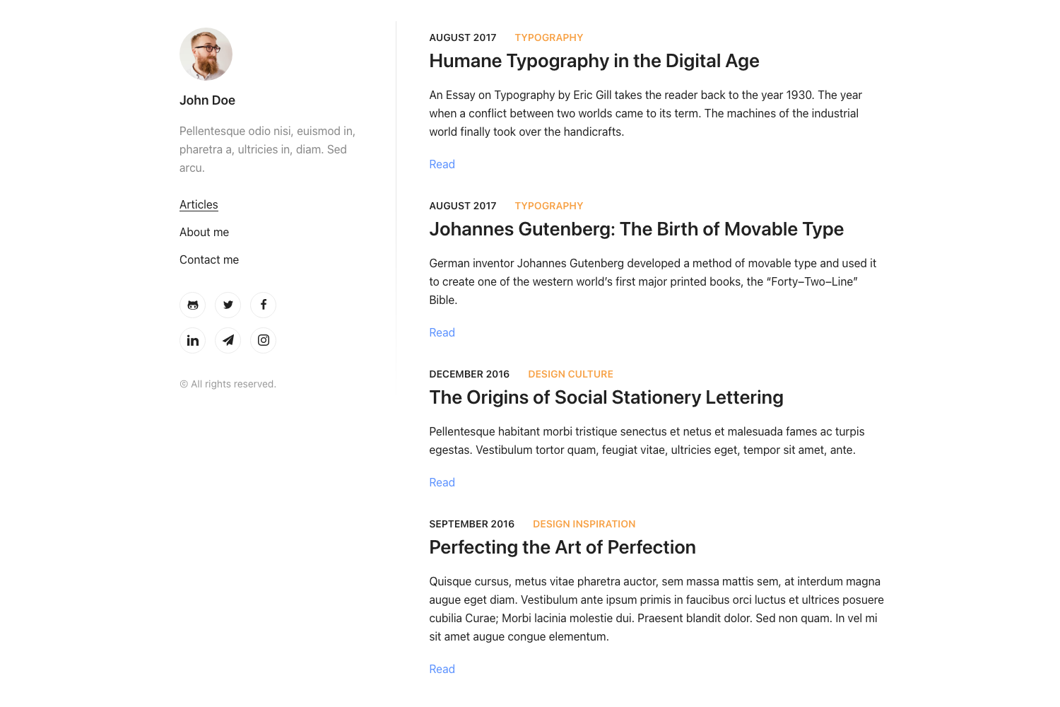 Screenshot of Gatsby Starter Lumen