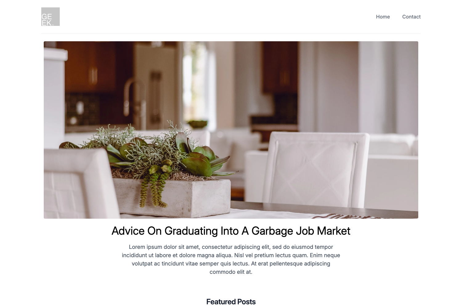 Screenshot of Static Blog Template
