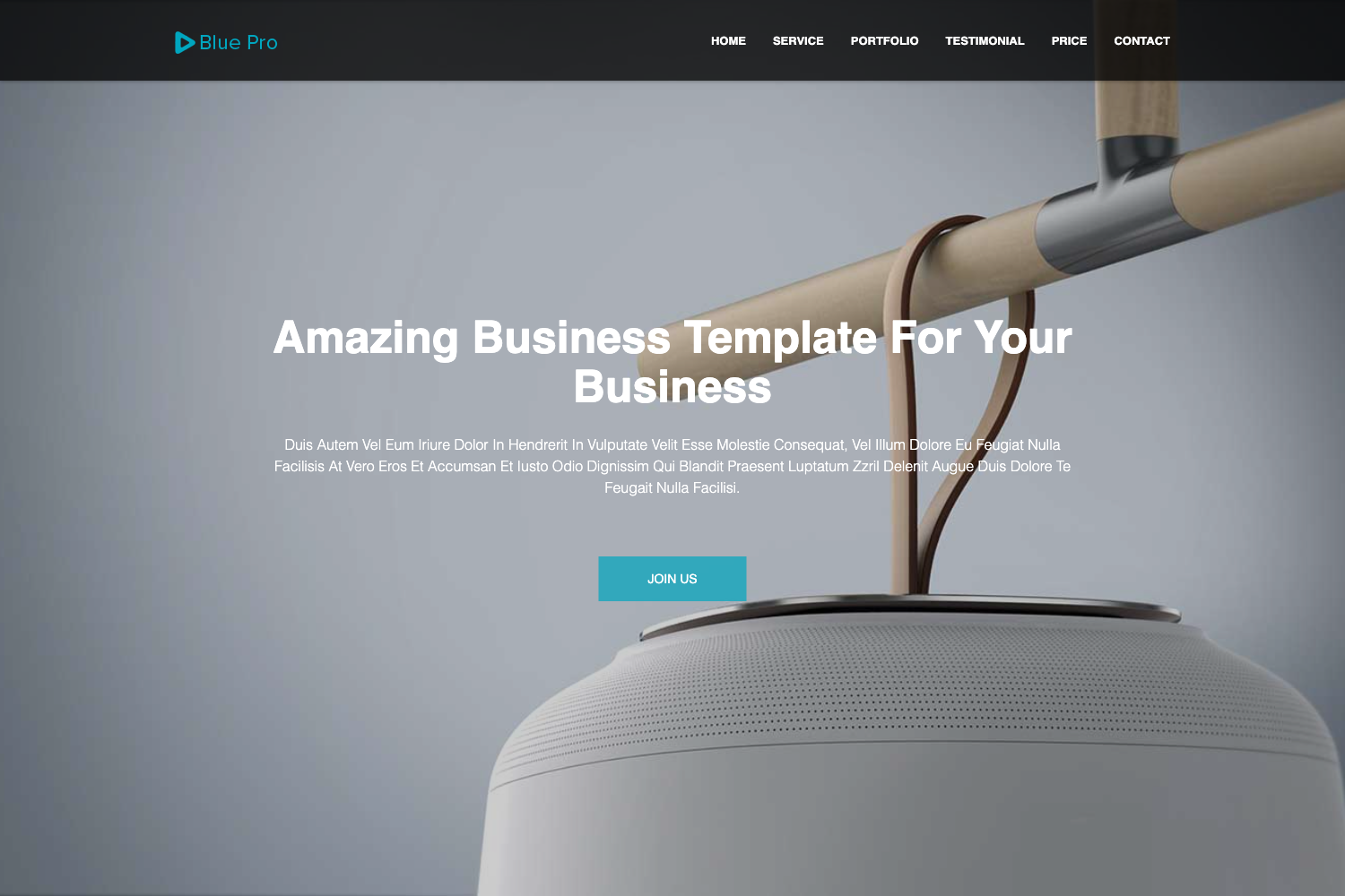 Screenshot of Blue Pro Bootstrap