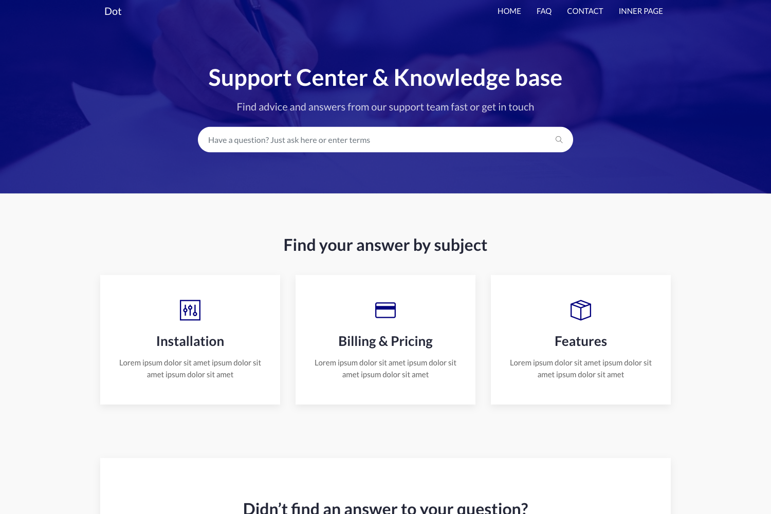 Screenshot of Dot Bootstrap