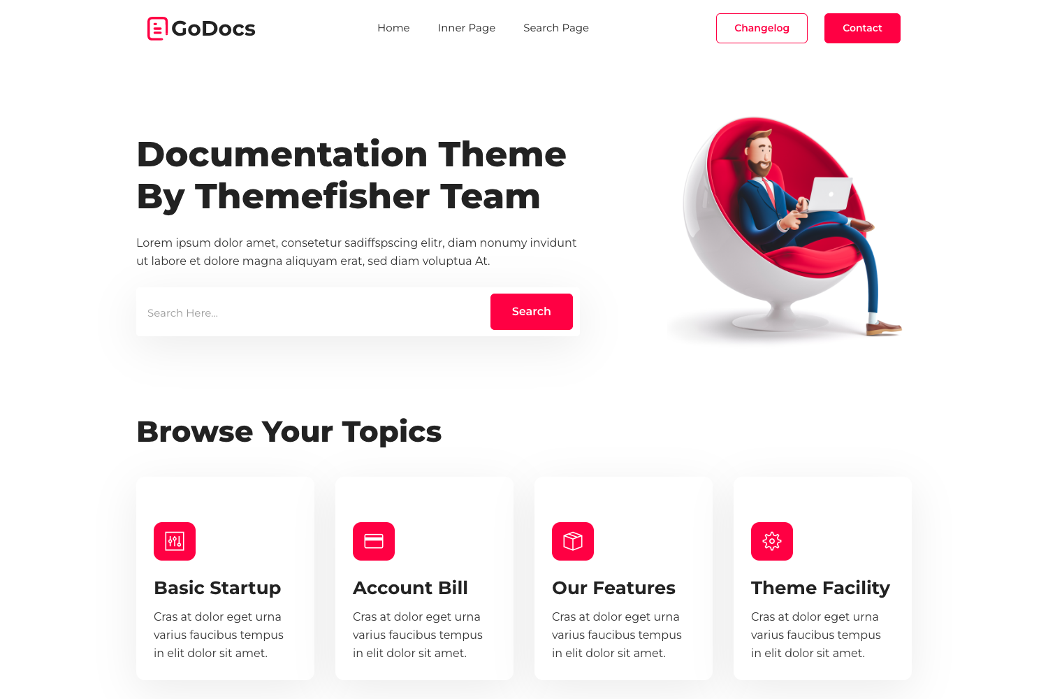 Screenshot of GoDocs Bootstrap