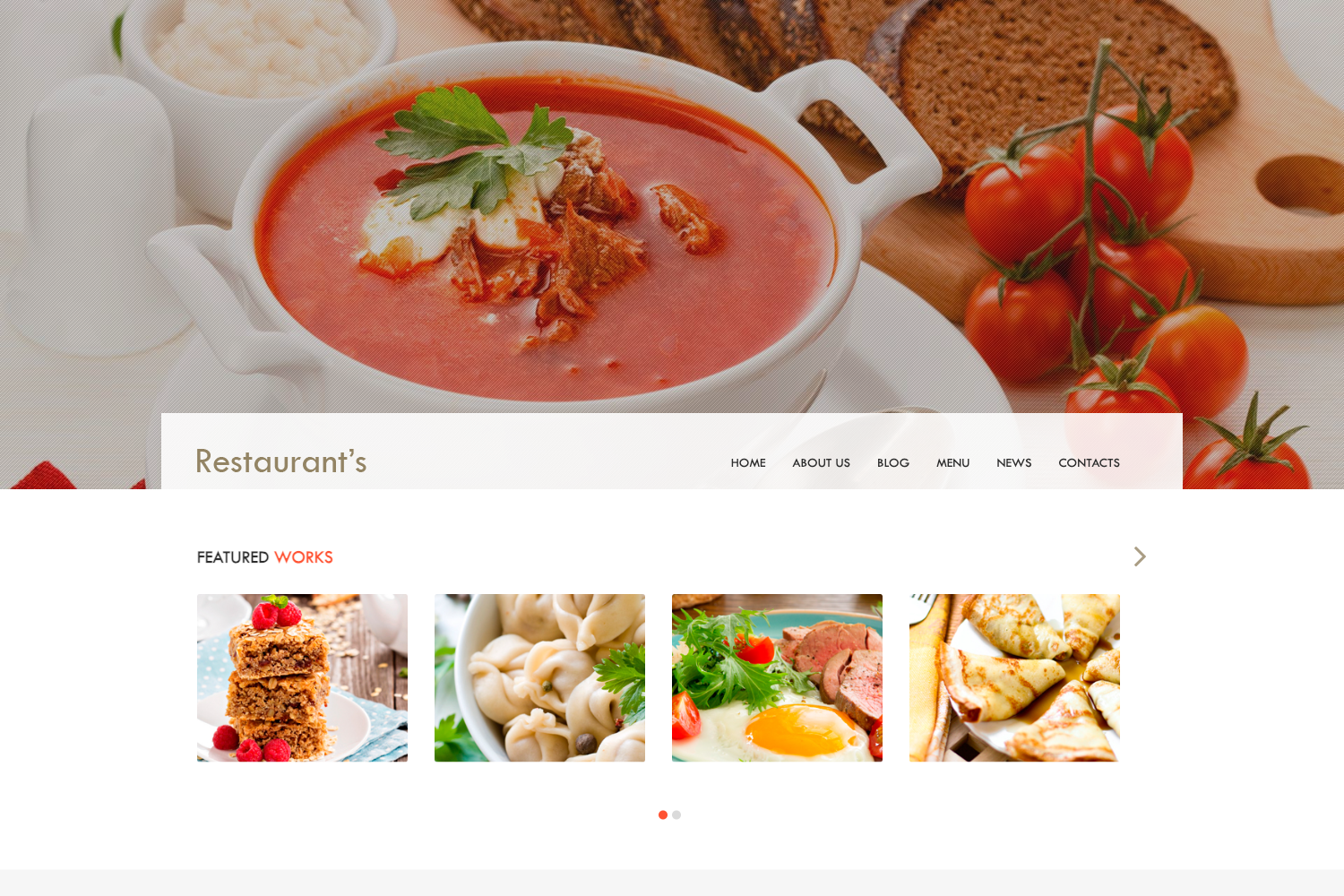 Screenshot of Restaurant Bootstrap