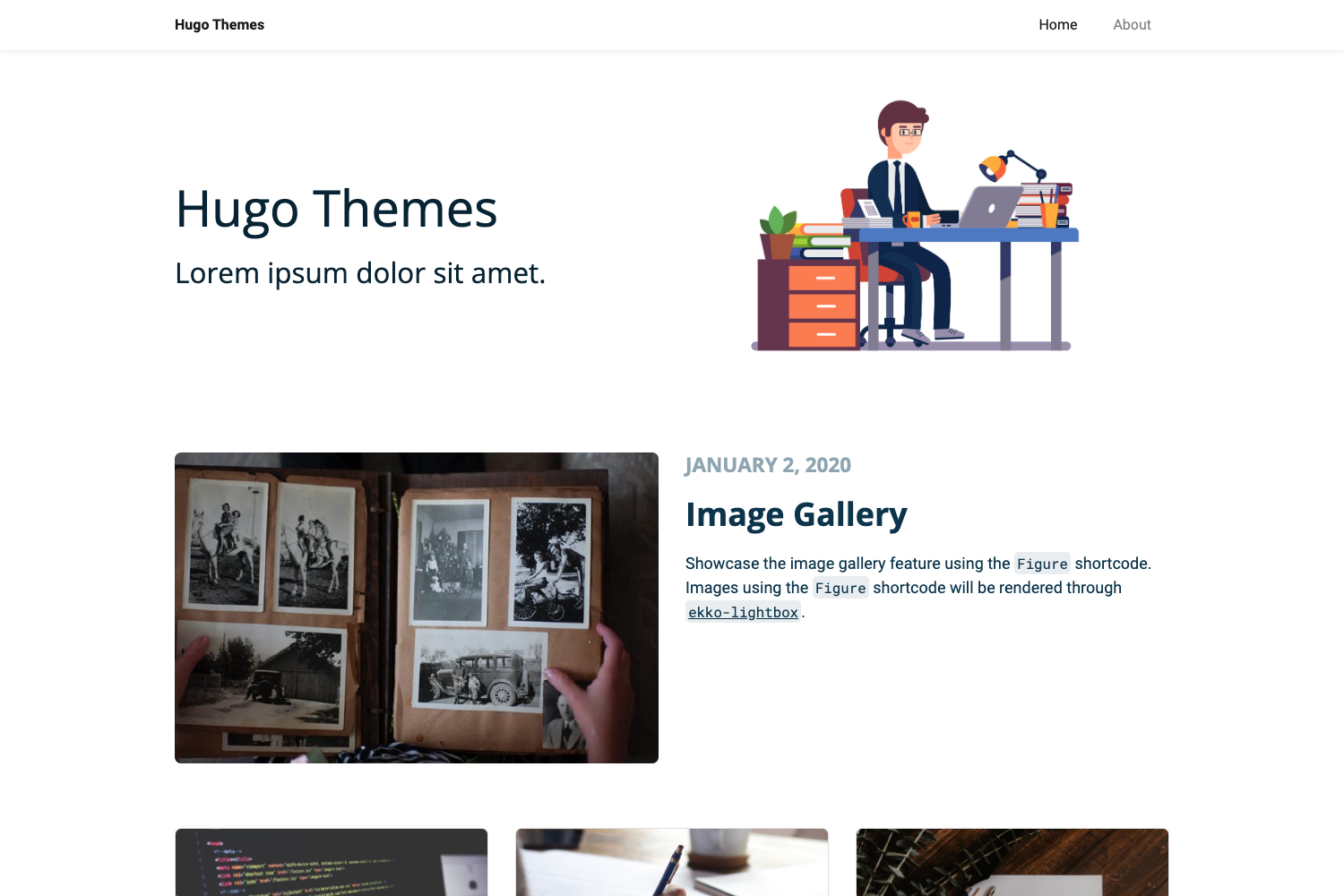 Screenshot of Hugo Theme Chunky Poster