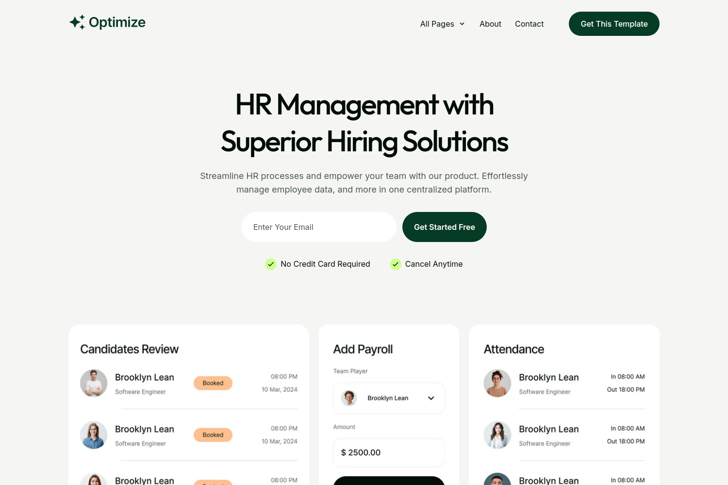 Screenshot of Optimize Hugo