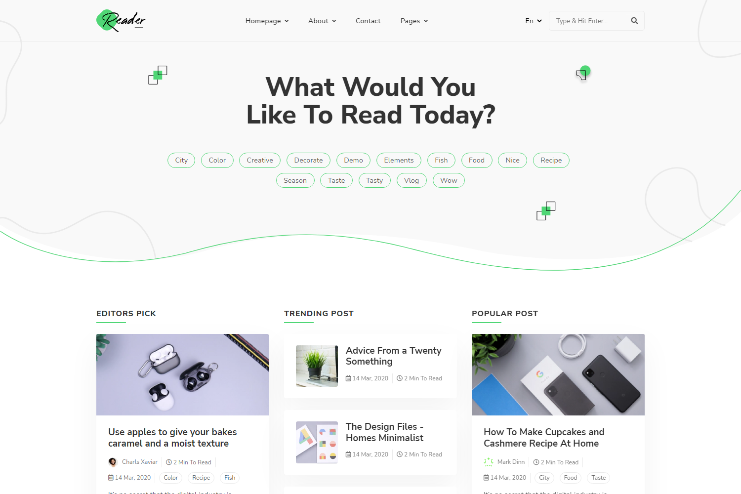 Screenshot of Reader Hugo