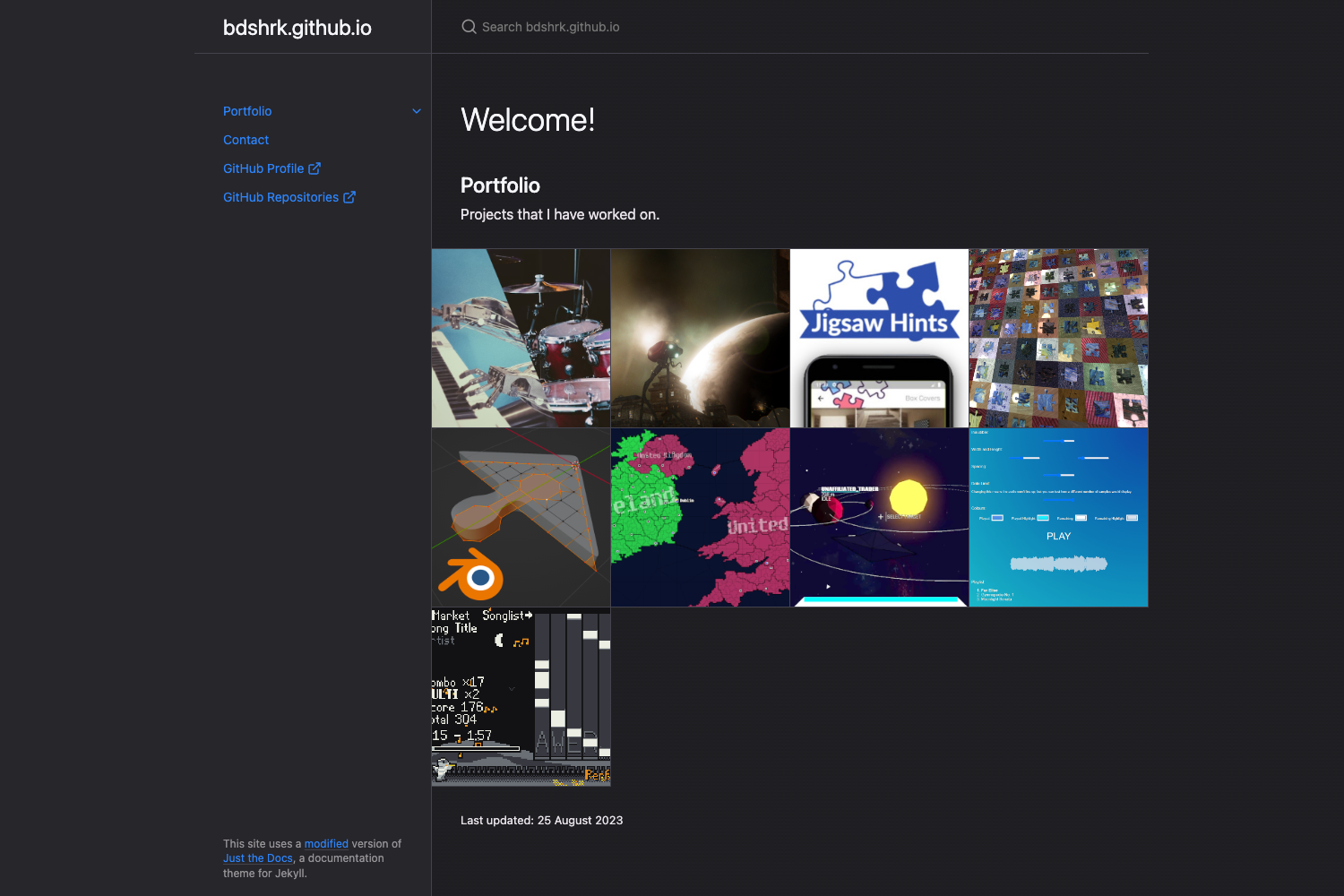 Screenshot of Grid Portfolio Theme