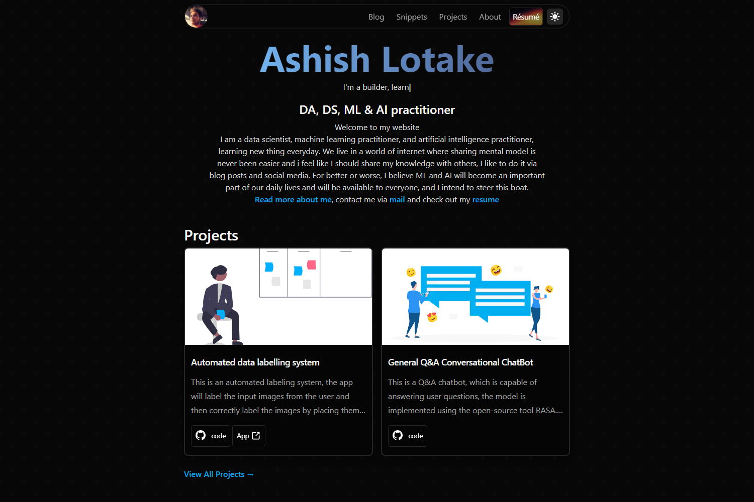 Screenshot of Ashish Lotake