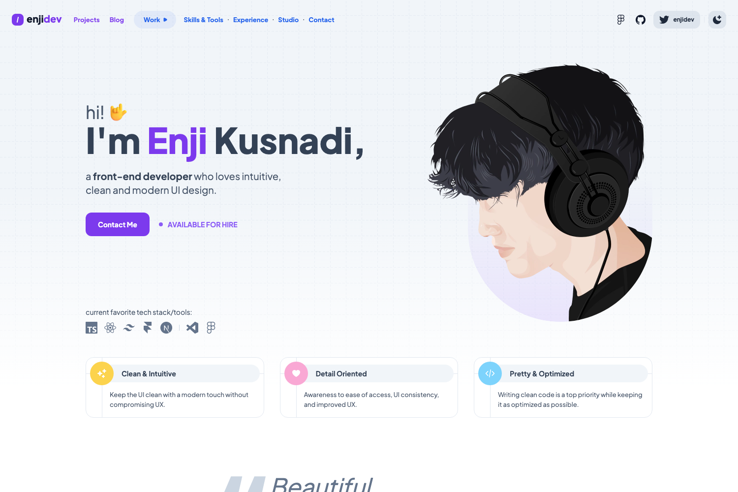 Screenshot of Enji Dev