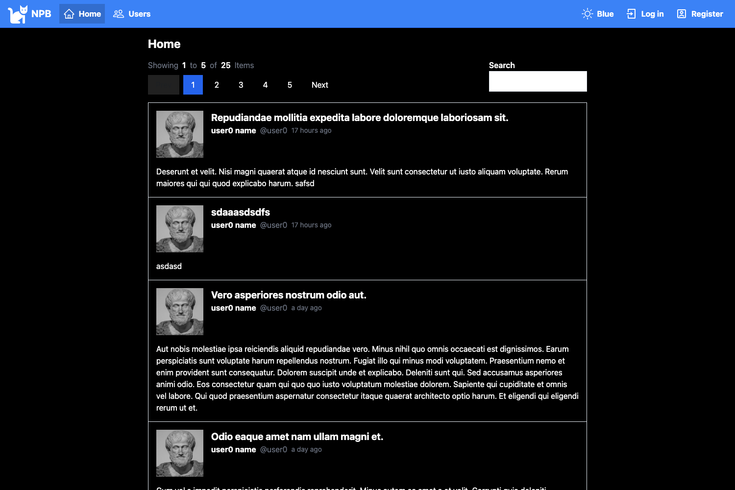 Screenshot of Nextjs Prisma Boilerplate