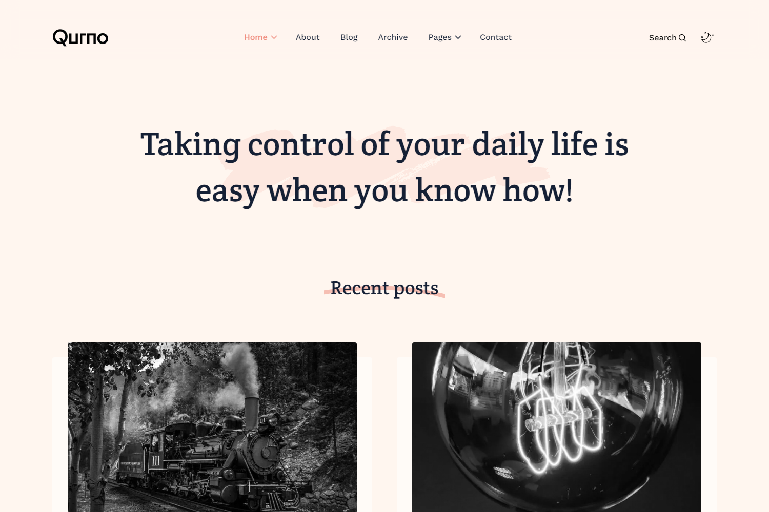 Screenshot of Qurno
