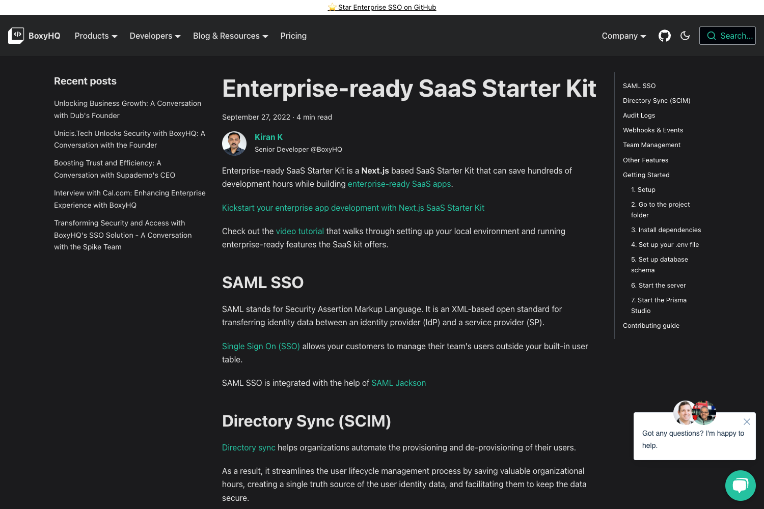 Screenshot of Saas Starter Kit