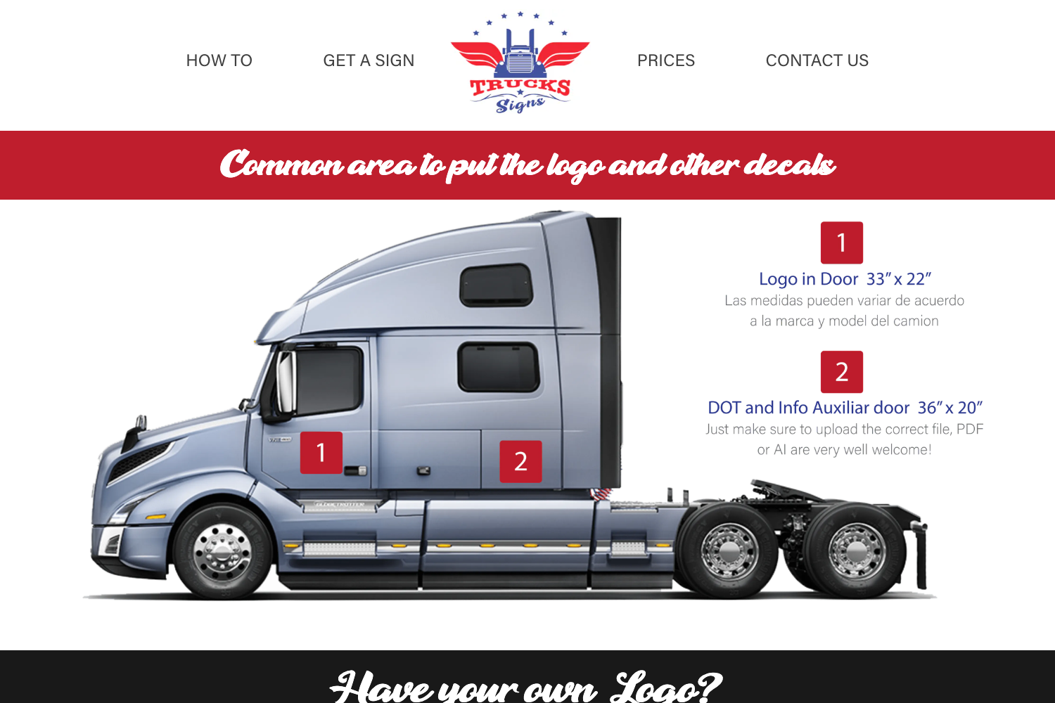 Screenshot of Truck_signs_frontend