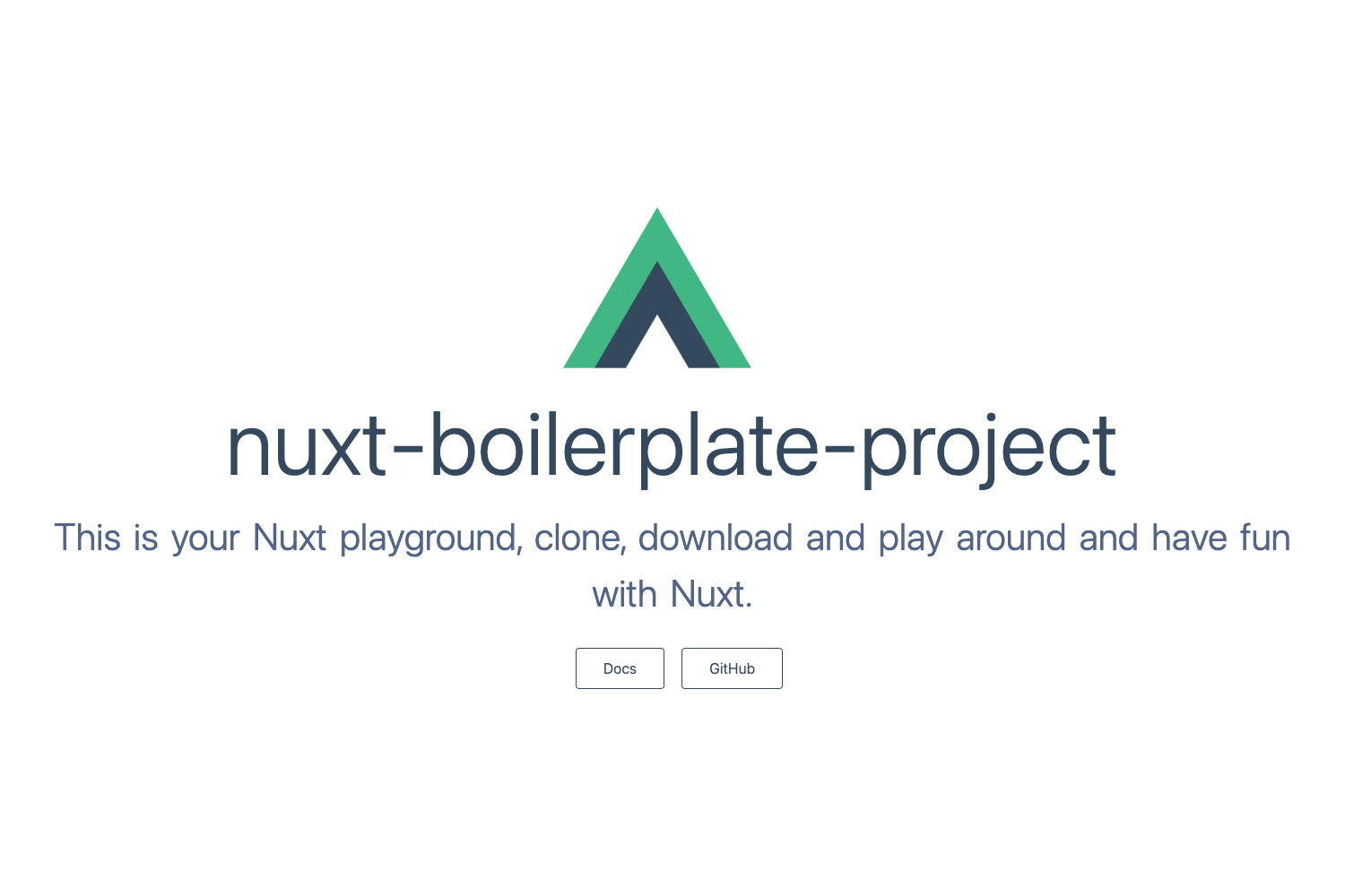 Screenshot of Nuxt Boilerplate Project