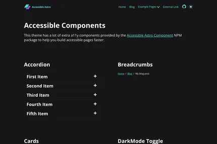 Screenshot of Accessible Astro Components