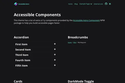 Screenshot of Accessible Astro Components