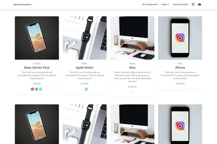 Screenshot of Astro Ecommerce