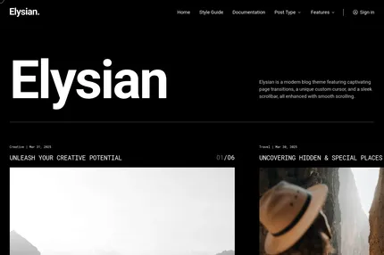 Screenshot of Elysian