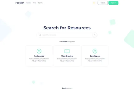 Screenshot of FaqSter