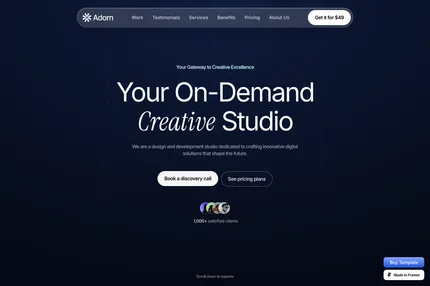 Screenshot of Adorn — Agency Template