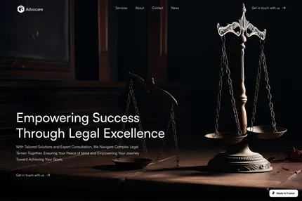 Screenshot of AdvocareLawFirm — Law Firm Template