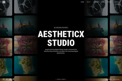 Screenshot of AestheticX — Multitask Portfolio Template