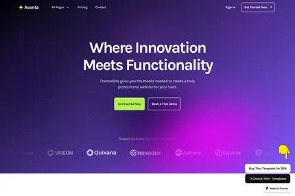 Screenshot of Avanta — Multi-layout SaaS Startup Template