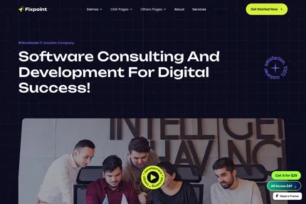 Screenshot of Fixpoint — Digital Agency Template