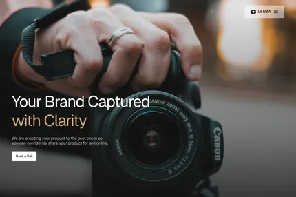 Screenshot of Lenza – Product Photography Services Landing Page