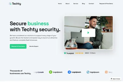 Screenshot of Techty — Modern It Webstie