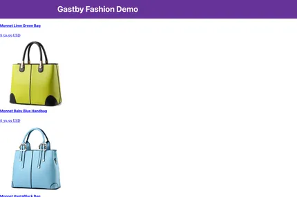 Screenshot of Gatsby Ecommerce Demo