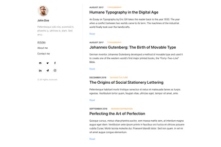 Screenshot of Gatsby Starter Lumen