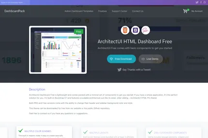 Screenshot of Architectui Html Theme Free