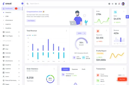 Screenshot of Sneat Dashboard PRO – Bootstrap