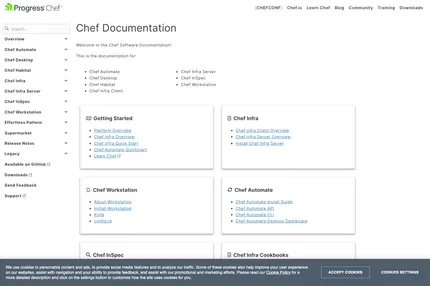 Screenshot of Chef Web Docs