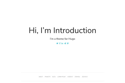 Screenshot of Hugo Theme Introduction