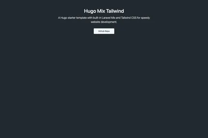 Screenshot of Hugo Mix Tailwind