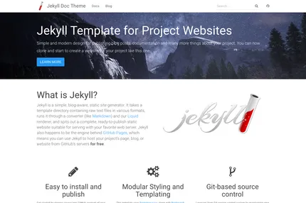 Screenshot of Jekyll Doc Theme