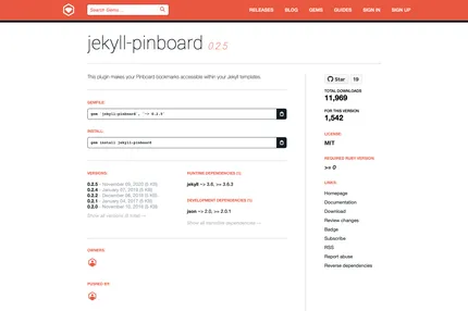 Screenshot of Jekyll Pinboard Plugin