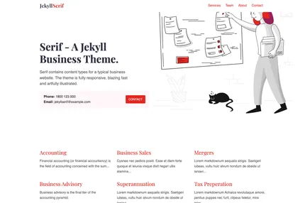 Screenshot of Jekyll Serif Theme