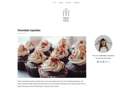 Screenshot of Treat Jekyll Template