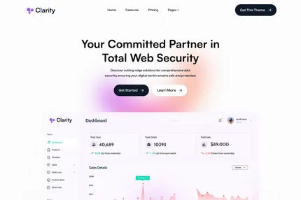 Screenshot of Clarity Nextjs