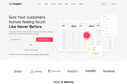 Screenshot of Copper Nextjs