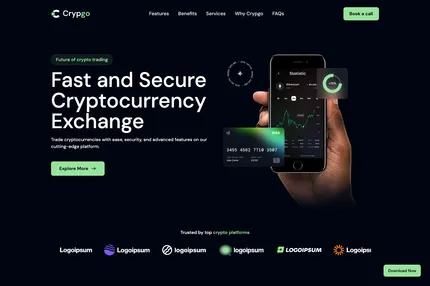 Screenshot of Crypgo - Next.js  Template