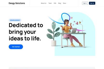 Screenshot of Desgy Nextjs Free Template