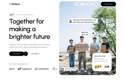 Screenshot of Kindora Nextjs