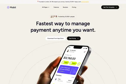 Screenshot of Mobit Nextjs